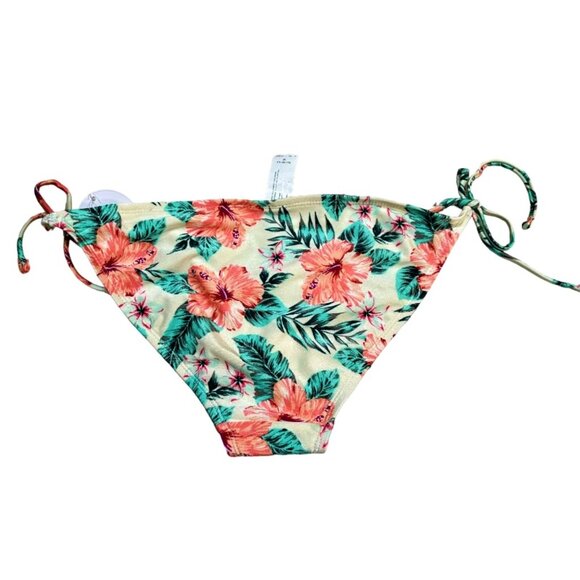 NEW Hot Water Swim String Bikini Bottom Size M Tropical Hawaiian Hibiscus NWT - Picture 2 of 6